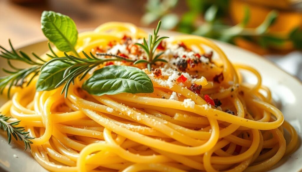 Elevating pasta dishes with herbs and spices