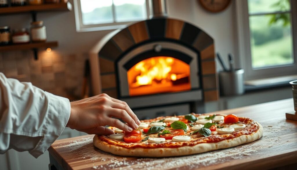 making pizza at home