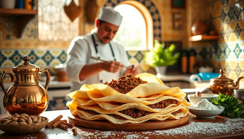 preparation process of Moroccan Bastilla