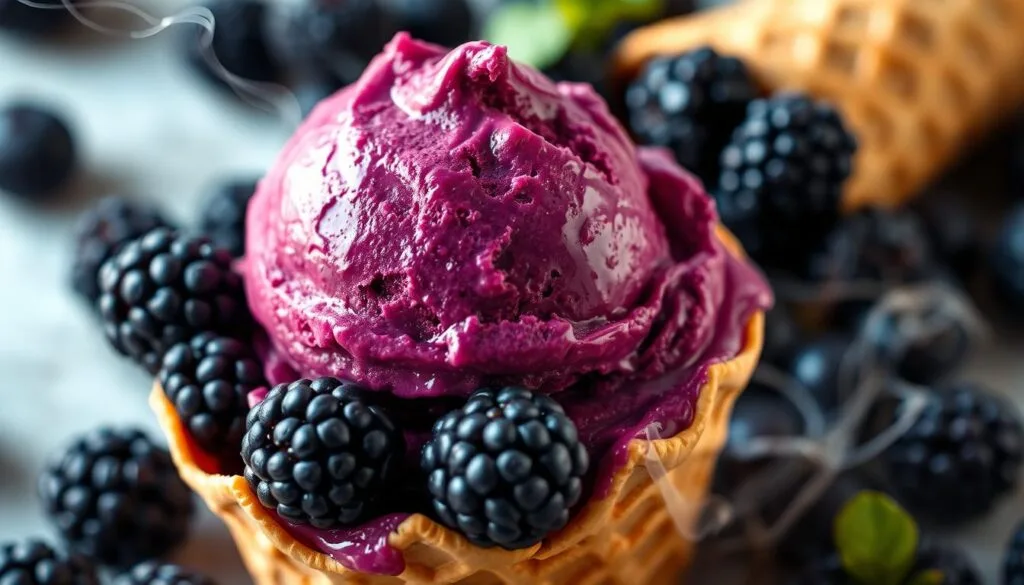 No-Churn Blackberry Ice Cream